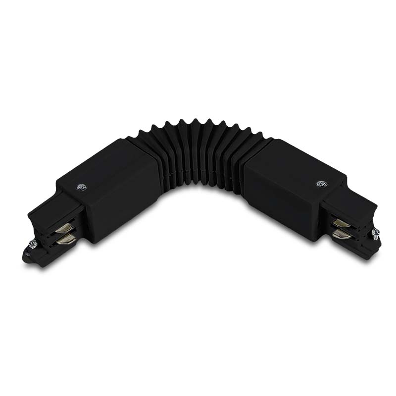 CONECTOR FLEXIBLE NEGRO AJUSTABLE CARRIL TRACK